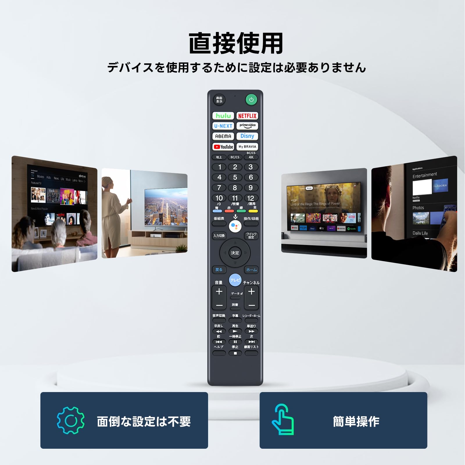 Amazon | テレビリモコン RMF-TX441J ソニー互換リモコン ブラビア